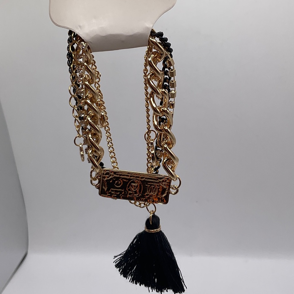 Nwt Layered Bracelet with Tassel - Picture 2 of 3